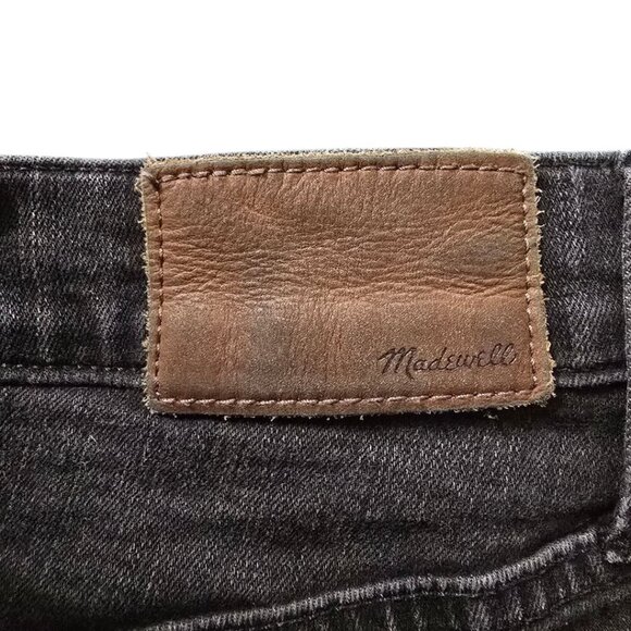 Madewell 9" Mid-Rise Skinny Jeans Button Through Edition In Berkeley Black Sz 31 - Picture 7 of 12